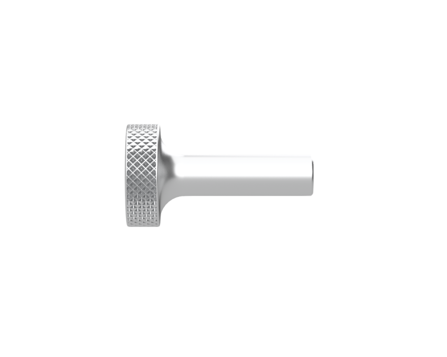 Gałka meblowa radełkowana aluminiowa